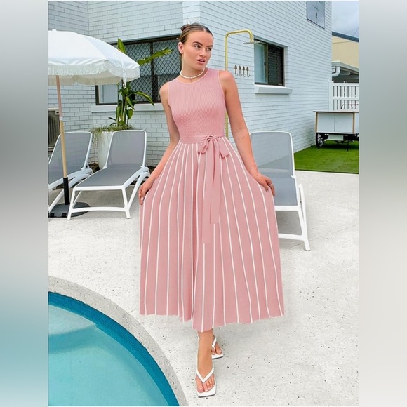 Zesica Brand Dusty Pink Sleeveless Dress Sz Medium - Picture 5 of 13